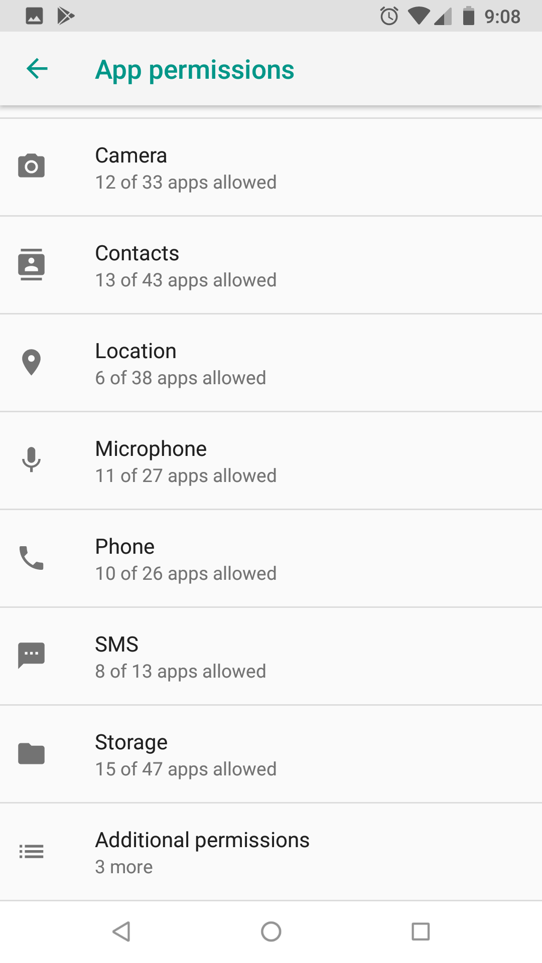 android app permissions